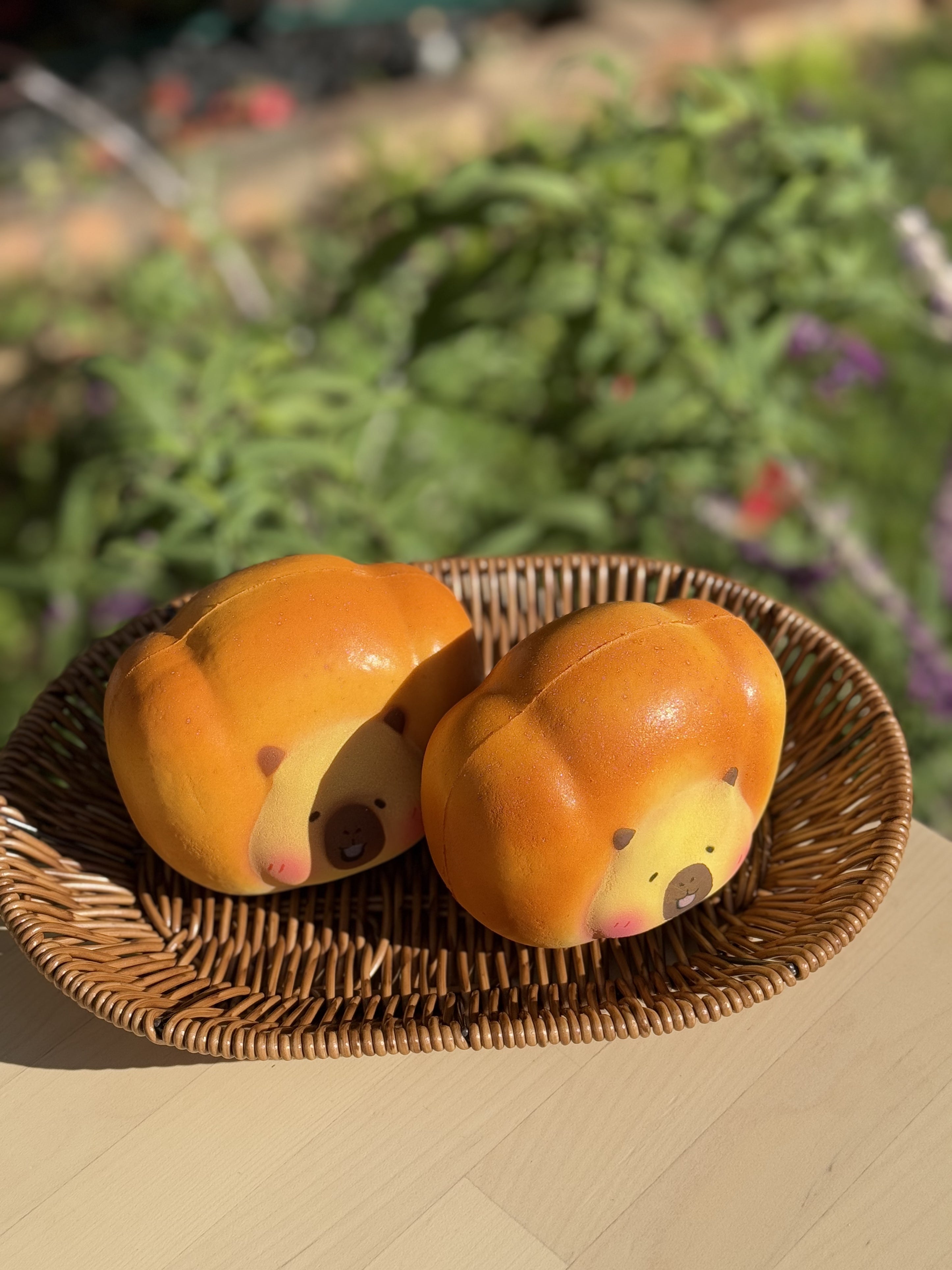 A kawaii capybara madeleine squishy toy with a cute face and soft texture, perfect for stress relief, gifts, or pranks.